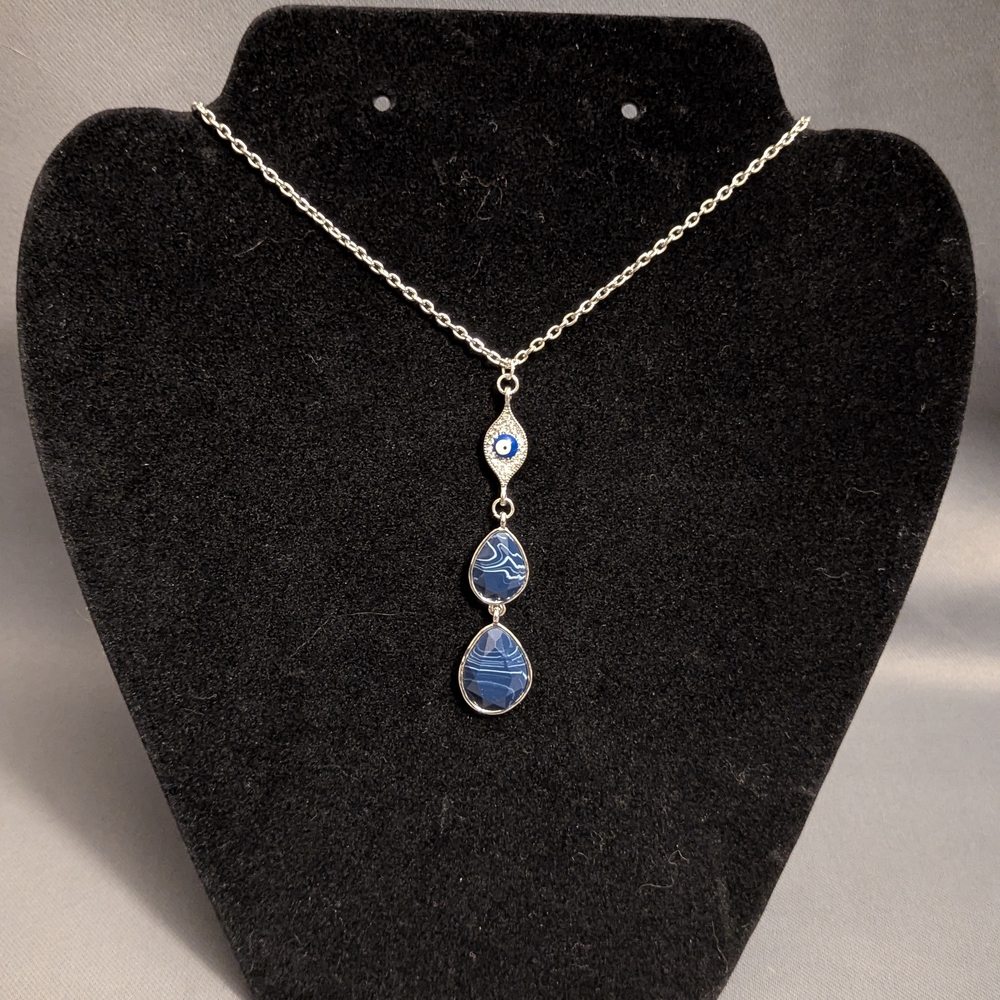 Hand Assembled Evil Eye Necklace